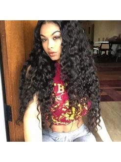 150% Density Human Hair Wigs For Black Women Deep Curly Lace Front Wigs -Boutique Wig Shop 250 density 7a full lace human hair wigs for black women deep curly glueless full lace 2