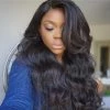 180% Density Body Wave Human Hair Black Women Full Lace Wig