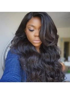 180% Density Body Wave Human Hair Black Women Full Lace Wig