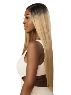 Outre Premium Purple Pack Brazilian Boutique Weave - VIRGIN SLEEK PRESSED 18" 20" 22" + 4x4 HD Lace Closure -Boutique Wig Shop 2 1ce6338e 2766 4459 a59a ca09df4613a9
