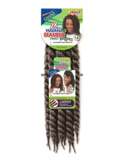 JANET COLLECTION 2X MAMBO TWIST BRAID (10, 12, 14, 18, 24 INCHES) 14 JANET COLLECTION 2X MAMBO TWIST BRAID (10, 12, 14, 18, 24 INCHES) -Boutique Wig Shop 2x mambo twit braid 14