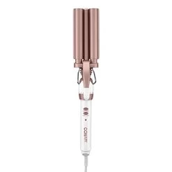 Conair Double Ceramic 3 Barrel Curling Iron, Hair Waver, Create Beachy Waves, Long-Lasting Natural Tight Waves For All Hair Lengths