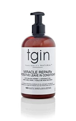 Tgin Miracle RepaiRx Protective Leave In Conditioner For Natural Hair – Biotin – Black Castor Oil – Paraben Free – Protective – Curls – Kinks – Waves – Repair – Restore – 13 Oz