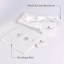 YANIBEST Silk Pillowcase For Hair And Skin 22 Momme 600 Thread Count 100% Mulberry Silk Bed Pillowcase With Hidden Zipper, 1 Pack King Size Pillow Case White -Boutique Wig Shop 31X1IFovXIL