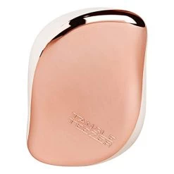 Tangle Teezer The Compact Styler Detangling Brush, Dry And Wet Hair Brush Detangler For Traveling And Small Hands, Ivory Rose Gold
