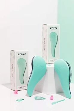 Crave Naturals Glide Thru Detangling Brush For Adults & Kids Hair – Detangler Brush For Natural, Curly, Straight, Wet Or Dry Hair – Hairbrush For Men & Women, Little Girl Hair Accessories, Turquoise 11 Crave Naturals Glide Thru Detangling Brush For Adults & Kids Hair – Detangler Brush For Natural, Curly, Straight, Wet Or Dry Hair – Hairbrush For Men & Women, Little Girl Hair Accessories, Turquoise -Boutique Wig Shop 31gpMrzXifL