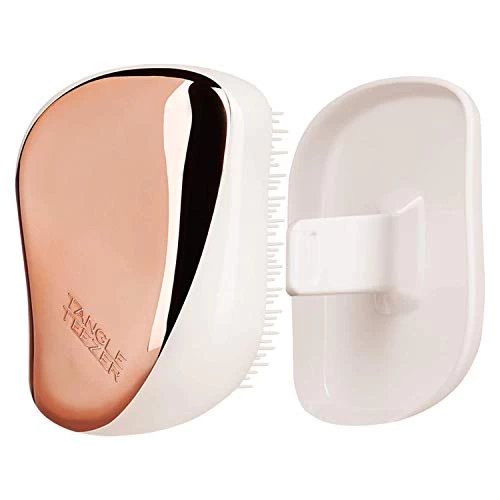 Tangle Teezer The Compact Styler Detangling Brush, Dry And Wet Hair Brush Detangler For Traveling And Small Hands, Ivory Rose Gold 4 Tangle Teezer The Compact Styler Detangling Brush, Dry And Wet Hair Brush Detangler For Traveling And Small Hands, Ivory Rose Gold - Image 4