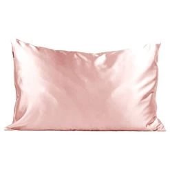 Kitsch 100% Satin Pillowcase With Zipper | Softer Than Silk | Cooling Satin Pillowcase | Satin Pillow Case Cover | Vegan Silk Pillowcase For Hair & Skin | Standard/Queen Silk Pillowcase (Blush)