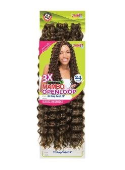 JANET COLLECTION 3X MAMBO DEEP TWIST 24 Inch (Open Loop) -Boutique Wig Shop 3x deep twist 24