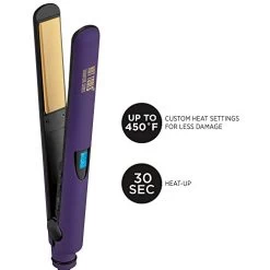 Hot Tools Pro Signature Ceramic Digital Hair Flat Iron | Silky, Smooth Professional-Quality Styles, (1 In) -Boutique Wig Shop 413gBszyDBL