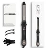 Prizm 1 Inch Wavy Professional Rotating Curling Iron, Nano Titanium Auto Spin Curling Wand Hair Curler With 11 Adjustable Temps 250°F To 450°F, Anti-Scald & Dual Voltage