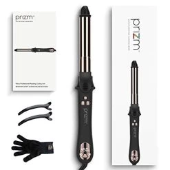 Prizm 1 Inch Wavy Professional Rotating Curling Iron, Nano Titanium Auto Spin Curling Wand Hair Curler With 11 Adjustable Temps 250°F To 450°F, Anti-Scald & Dual Voltage
