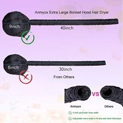 Bonnet Hood Hair Dryer Attachment, Anmyox Hooded Hair Dryer Home Hair Drying Cap For Styling,Curling And Hair Deep Conditioning,Adjustable Large Soft Bonnet For Hand-held Blowing Hair Dryers. -Boutique Wig Shop 417ecuhb4kL