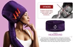 Eleganty Soft Bonnet Hood Hairdryer Attachment With Headband That Reduces Heat Around Ears And Neck To Enjoy Long Sessions – Used For Hair Styling, Deep Conditioning And Hair Drying (Purple) -Boutique Wig Shop 41EdKUhtxfL