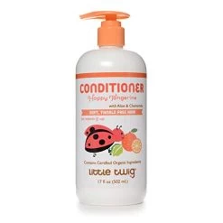 Little Twig Detangling Conditioner, Natural Conditioner With Plant Derived Formula, Hair Conditioner With Essential Oils And Extracts, Suitable For Whole Family, Tangerine, 17 Fl Oz.