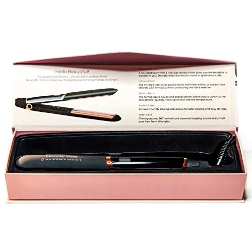 SRI Infrarose Styler Flat Iron – One Pass Hair Straightening – Infrared Light Therapy – Dual Voltage – Adjustable Temperature – Ceramic Plates – Auto Shut Off – Locking Safety Latch – Anti-Tangle Cord 7 SRI Infrarose Styler Flat Iron – One Pass Hair Straightening – Infrared Light Therapy – Dual Voltage – Adjustable Temperature – Ceramic Plates – Auto Shut Off – Locking Safety Latch – Anti-Tangle Cord - Image 7