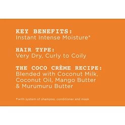 Carol’s Daughter Coco Creme Curl Quenching Deep Moisture Hair Mask For Very Dry Hair, With Coconut Oil And Mango Butter, Hair Mask For Curly Hair, 12 Oz 12 Carol’s Daughter Coco Creme Curl Quenching Deep Moisture Hair Mask For Very Dry Hair, With Coconut Oil And Mango Butter, Hair Mask For Curly Hair, 12 Oz -Boutique Wig Shop 41KDMrXGRhL