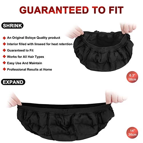 Flaxseed Deep Conditioning Heat Cap – Boloye Cordless 100% Safe Microwave Hot Cap For Natural Curly Textured Hair Care, Drying, Styling, Curling, Universal Size (10 PCS One-time Shower Cap) (Black) 3 Flaxseed Deep Conditioning Heat Cap – Boloye Cordless 100% Safe Microwave Hot Cap For Natural Curly Textured Hair Care, Drying, Styling, Curling, Universal Size (10 PCS One-time Shower Cap) (Black) - Image 3