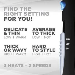 Conair 1875-Watt Ionic Ceramic Hair Dryer With Diffuser And Concentrator, Black -Boutique Wig Shop 41OgfQGMCNL