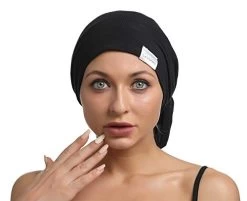 SAYMRE Satin Lined Bonnet Silky Hair Wrap Large Sleep Cap – Adjustable Beanie Slouchy Hats Bonnets For Women Curly Long Hair (X-Large, Pure Black) -Boutique Wig Shop 41Rydft2BtoL