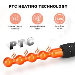 PARWIN PRO BEAUTY 7 In 1 Curling Iron Wand Set,Dual Voltage Curling Wand With 7 Interchangeable Diamond Ceramic Hair Curler Wands With LCD Temperature Control Auto Shut Off Black -Boutique Wig Shop 41SKmcO5Y4L