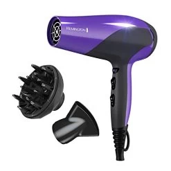 Remington Damage Protection Hair Dryer With Ceramic + Ionic + Tourmaline Technology, Black, 3 Piece Set