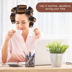 40 Pieces Satin Foam Rollers Hair Sponge Rollers Perm Rods Wave Curlers For Hairdressing Hair Styling Supplies (Black, 0.6 Inch) -Boutique Wig Shop 41ZwbxNUOfL