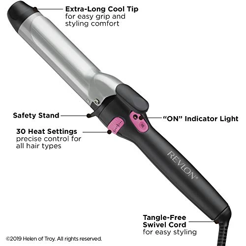 Revlon Perfect Heat Triple Ceramic Curling Iron | For Silky Smooth Loose Curls (1-1/2 In) 6 Revlon Perfect Heat Triple Ceramic Curling Iron | For Silky Smooth Loose Curls (1-1/2 In) - Image 6