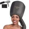 Hair Dryer Bonnet W/A Headband Integrated That Reduces Heat Around Ears & Neck – Hair Dryer Hooded Diffuser Cap For Curly, Speeds Up Drying Time, Safety Deep Conditioning At Home – Portable, Large
