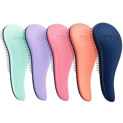 Crave Naturals Glide Thru Detangling Brush For Adults & Kids Hair – Detangler Brush For Natural, Curly, Straight, Wet Or Dry Hair – Hairbrush For Men & Women, Little Girl Hair Accessories, Turquoise 6 Crave Naturals Glide Thru Detangling Brush For Adults & Kids Hair – Detangler Brush For Natural, Curly, Straight, Wet Or Dry Hair – Hairbrush For Men & Women, Little Girl Hair Accessories, Turquoise - Image 6