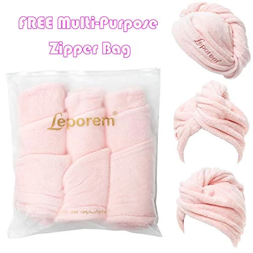 Leporem Extra Large (30 Inch X 11 Inch) 3 Pack Microfiber Hair Towel – Ultra Absorbent & Quick Dry Hair Turban For Curly, Long & Thick Hair, Anti Frizz, Hair Repair Towel Wrap For Women, Kids 2 Leporem Extra Large (30 Inch X 11 Inch) 3 Pack Microfiber Hair Towel – Ultra Absorbent & Quick Dry Hair Turban For Curly, Long & Thick Hair, Anti Frizz, Hair Repair Towel Wrap For Women, Kids - Image 2