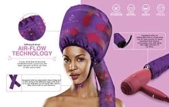 Eleganty Soft Bonnet Hood Hairdryer Attachment With Headband That Reduces Heat Around Ears And Neck To Enjoy Long Sessions – Used For Hair Styling, Deep Conditioning And Hair Drying (Purple) -Boutique Wig Shop 41k4l7zMFIL