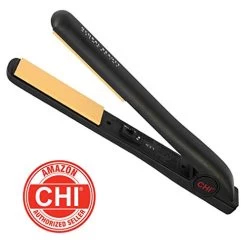 CHI Original Ceramic Hair Straightening Flat Iron | 1″ Plates | Black | Professional Salon Model Hair Straightener | Includes Heat Protection Pad -Boutique Wig Shop 41lKg8H7UwL