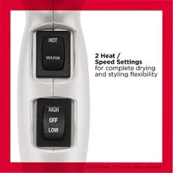 REVLON Infrared Hair Dryer | 1875 Watts Of Maximum Shine, Softness And Control, (White) -Boutique Wig Shop 41lr2Bx6wNbL