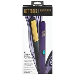 Hot Tools Pro Signature Ceramic Digital Hair Flat Iron | Silky, Smooth Professional-Quality Styles, (1 In) -Boutique Wig Shop 41p98aw4UUL