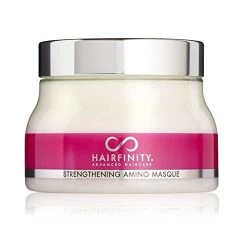 Hairfinity Hair Strengthening Amino Treatment Masque – Hydrating Hair Mask And Deep Conditioner Cream For Dry Damaged Hair With Hydrolyzed Collagen, Keratin, Vegetable Protein For Growth, 8 Oz