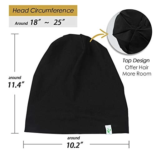 Winitas Satin Lined Sleep Cap For Men With Curly Hair Dreadlocks 3 Winitas Satin Lined Sleep Cap For Men With Curly Hair Dreadlocks - Image 3