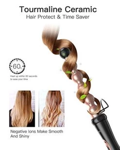 5 In 1 Curling Iron Set – BESTOPE PRO Curling Wand Iron With Interchangeable Barrels, 0.35”-1.25” Hair Curler Wand For Hairstyle, Instant Heat Up… -Boutique Wig Shop 41wUxRsVmAL