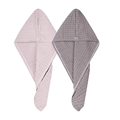 M-bestl 3 Pack Microfiber Hair Towel,Hair Towel Wrap,Hair Drying Towel, 350 GSM Super Absorbent And Lightweight Hair Turban To Dry Hair Faster (Pink&Gray&Gray) 2 M-bestl 3 Pack Microfiber Hair Towel,Hair Towel Wrap,Hair Drying Towel, 350 GSM Super Absorbent And Lightweight Hair Turban To Dry Hair Faster (Pink&Gray&Gray) - Image 2