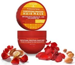 Arvazallia Fortifying Protein Hair Mask And Deep Conditioner With Argan Oil And Macadamia Oil Hair Repair Treatment For Damaged, Brittle, Or Thinning Hair – Promotes Natural Hair Growth -Boutique Wig Shop 51 lSkZSXnL