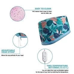 VICARKO Hair Steamer Thermal Heat Cap 𝐄𝐱𝐭𝐞𝐧𝐝𝐞𝐝 𝐂𝐨𝐫𝐝 Deep Conditioning Natural Black Hair Scalp Treatment Spa Hot Head Care Electric For Home Use -Boutique Wig Shop 513CApebfDL