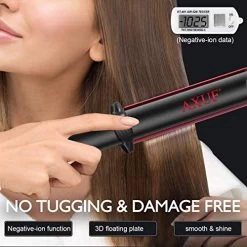 AXUF Hair Straightener, 2 In 1 Straightens & Curls With Adjustable Temp, Auto-Off Flat Iron, 1 Inch Dual Voltage – Flat Iron -Boutique Wig Shop 513qQLDOzEL