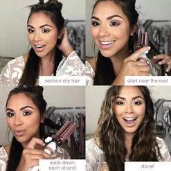 Conair Double Ceramic 3 Barrel Curling Iron, Hair Waver, Create Beachy Waves, Long-Lasting Natural Tight Waves For All Hair Lengths -Boutique Wig Shop 514 dVf6aOL