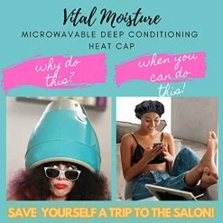 Deep Conditioning Heat Cap – Cordless Hair Steamer Deep Hair Treatment Cap Hair Styling And Treatment Steam Cap | Heat Therapy And Thermal Spa Hair Steamer Gel Cap – Black -Boutique Wig Shop 5152v8n2BZmL