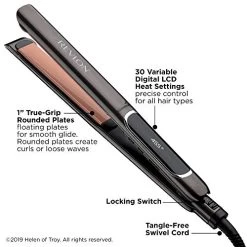 Revlon Copper Smooth Hair Flat Iron | Frizz Control For Fast And Shiny Styles, (XL 1 In) -Boutique Wig Shop 518O2B6MougL