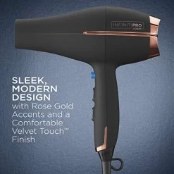 INFINITIPRO BY CONAIR Hair Dryer, 1875W AC Motor Pro Hair Dryer With Ceramic Technology, Includes Diffuser And Concentrator, Black -Boutique Wig Shop 519pJ1BWfOL