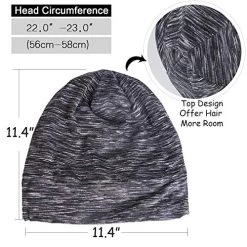 YANIBEST Silk Satin Bonnet Hair Wrap For Sleeping – Adjustable Stay On Silk Lined Slouchy Beanie Hat For Curly Hair And Braids -Boutique Wig Shop 519xr1m8TFL