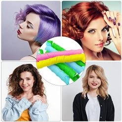42 Pieces Spiral Curlers Wave Curls Kit, No Heat Hair Curlers Styling, 40 Pieces Hair Curler Rollers Curling Rods 2 Pieces Styling Hooks For Hair Supplies (30 Cm A/ 11.81 Inch) -Boutique Wig Shop 51AoAFtyTuL