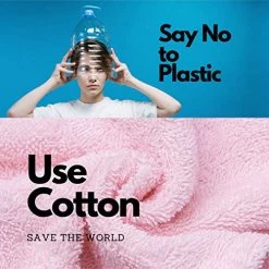 KEEPOZ Hair Towel Wrap Quick Dry 100% Cotton Super Absorbent Turban Head Wrap For Women With Button, Non Microfiber Anti Frizz Hair Products, Hair Cap For Curly, Long & Thick Hair (Pink, 1 Pc) -Boutique Wig Shop 51BzMD4ymDL