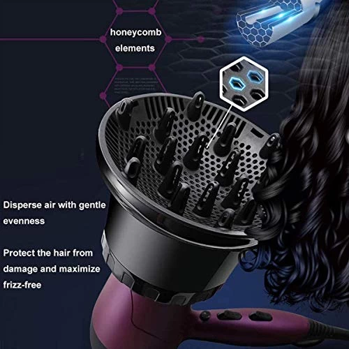UUCOLOR Universal Hair Diffuser Suitable For 1.4 In To 2.6 In Adjustable Hair Dryer Diffuser Nozzle For Curly Or Wavy Hair Styling 2 UUCOLOR Universal Hair Diffuser Suitable For 1.4 In To 2.6 In Adjustable Hair Dryer Diffuser Nozzle For Curly Or Wavy Hair Styling - Image 2